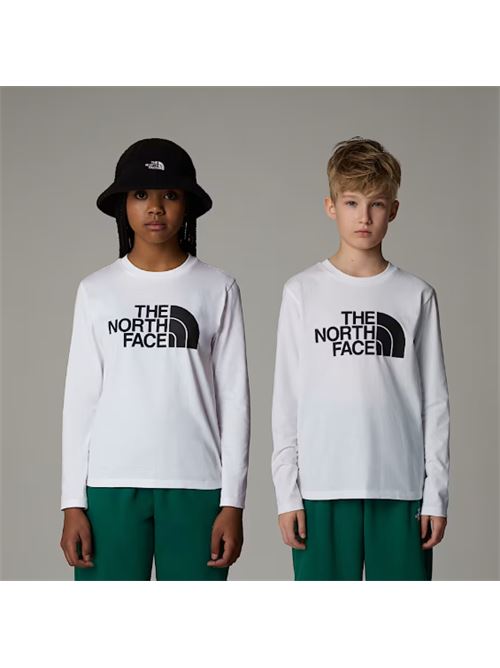 teen easy ls tee tnf white THE NORTH FACE | NF0A89J2FN41FN4